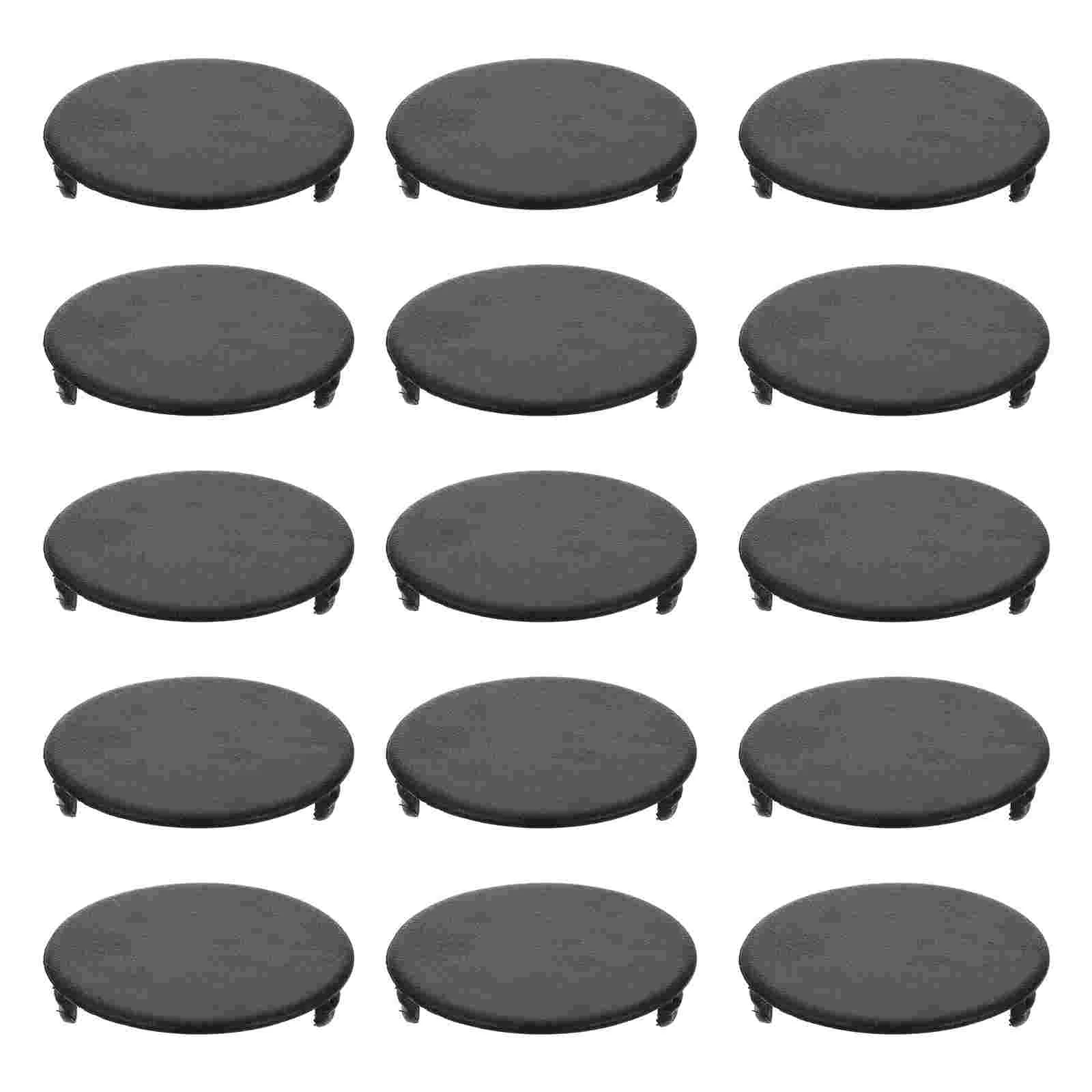 20 Pcs Plug Hole Cover Plaster Covers Round Plastic Figurine Bottom Plugs Black Piggy Bank Stopper