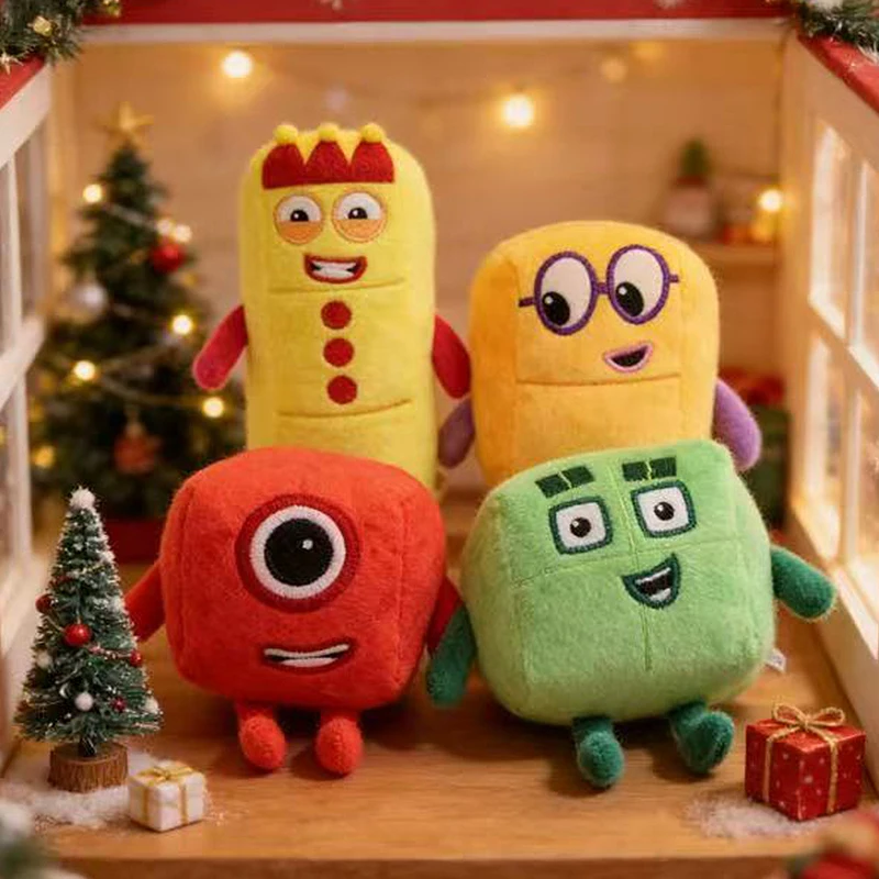 2026 Novo Brinquedo de Pelúcia Educacional de Desenho Animado com Números, Brinquedo de Pelúcia de Filmes e Séries de TV, Presente Fofo para Educação Infantil