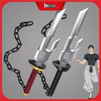 Jujutsu Kaisen 45cm Toji Fushiguro Weapon Inverted Spear of Heaven Katana Sword Cosplay Weapon Bamboo Model Sword Gifts Toys Boy