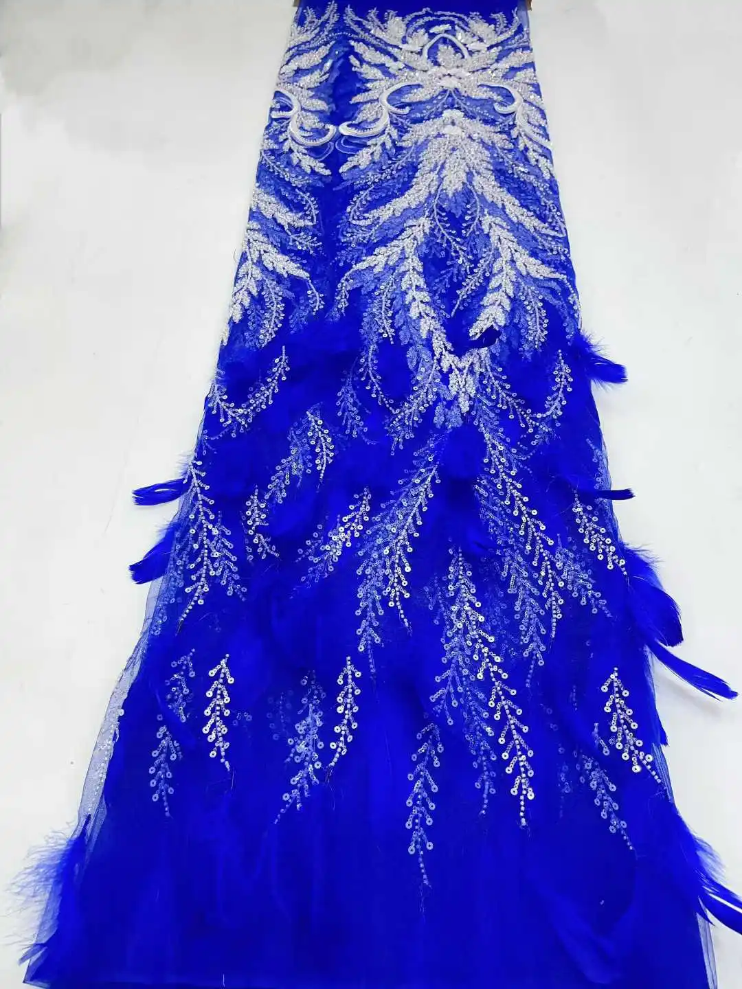 Luxury 3D Feather Lace, Shiny Sequins, Mesh Lace, Tulle Fabric, Swiss, Bride, Wedding Party, Sewing, Top Quality, 2025