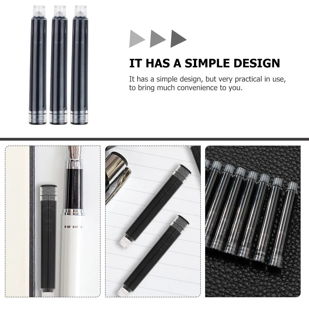 4 Bags Universal Fountain Pen Ink Cartridges Reliable Ergonomic Design Easy Install Ink Refills for Fountain Pens Practice