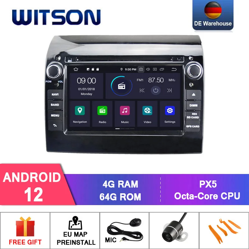 WITSON Android 12 Auto Radio for FIAT DUCATO CAR DVD GPS Carplapy Vehicle STEREO Multimedia Player Navigation System