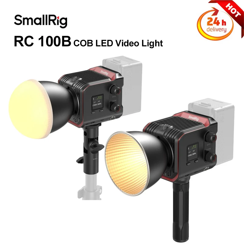 SmallRig RC 100B COB LED Video Light 2700-6500K 100W Portable Handheld Fill Light for Live Broadcast Video Photography,4894/4893