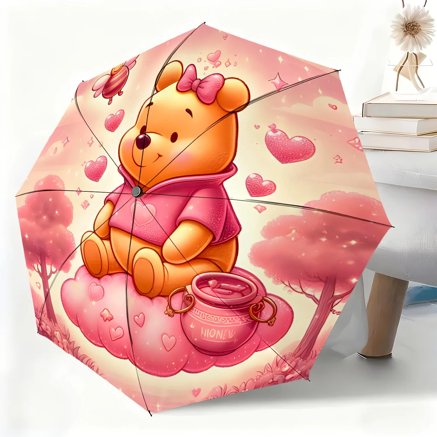 

1pc Disney Automatic Umbrella, All-weather Dual-purpose Umbrella Suitable for All Occasions, Portable Folding Umbrella, Chris