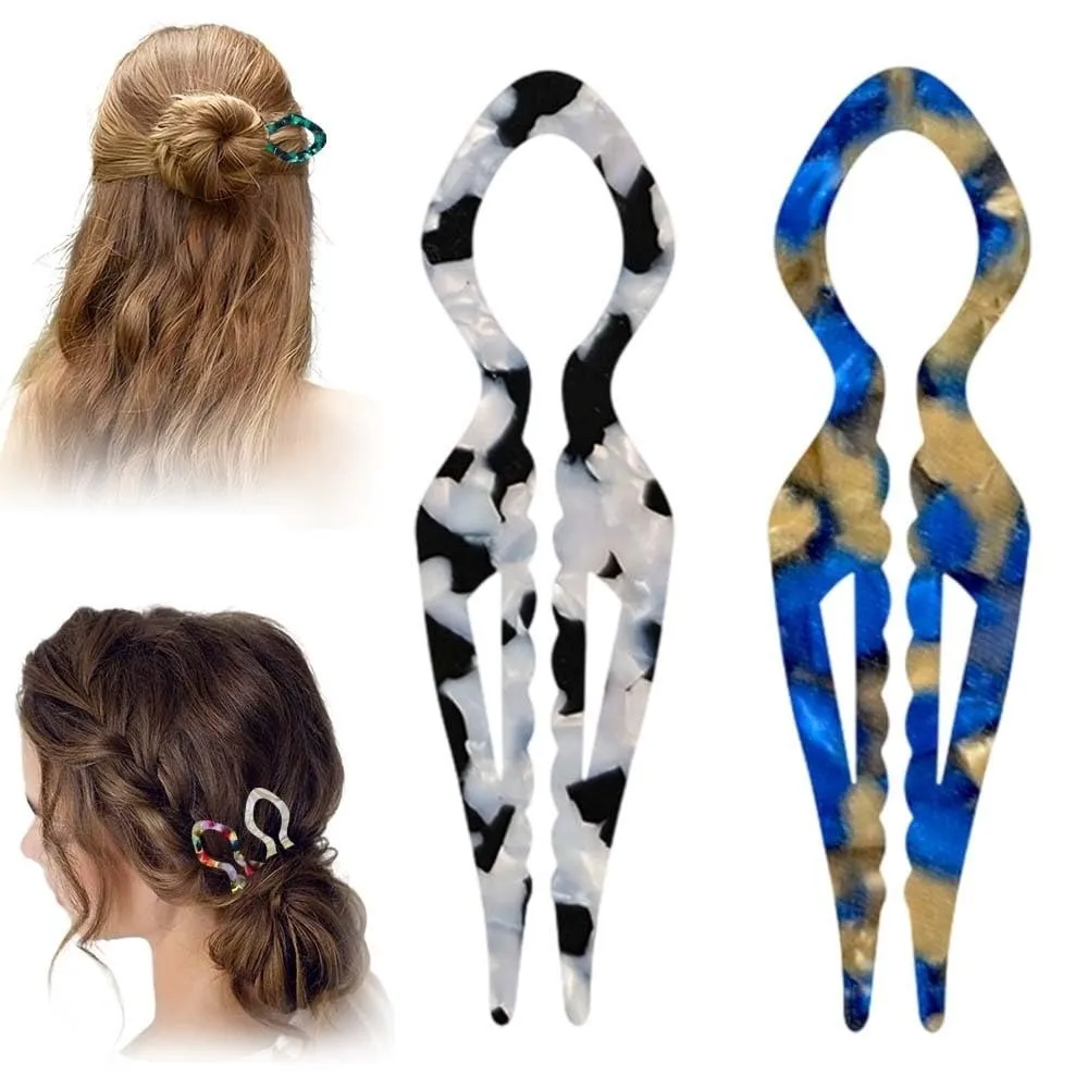 

Hairstyle Tool Hair Accessories French Hair Pins V-Shaped Acetate Hairpins Headwear Headbands Hair Fork