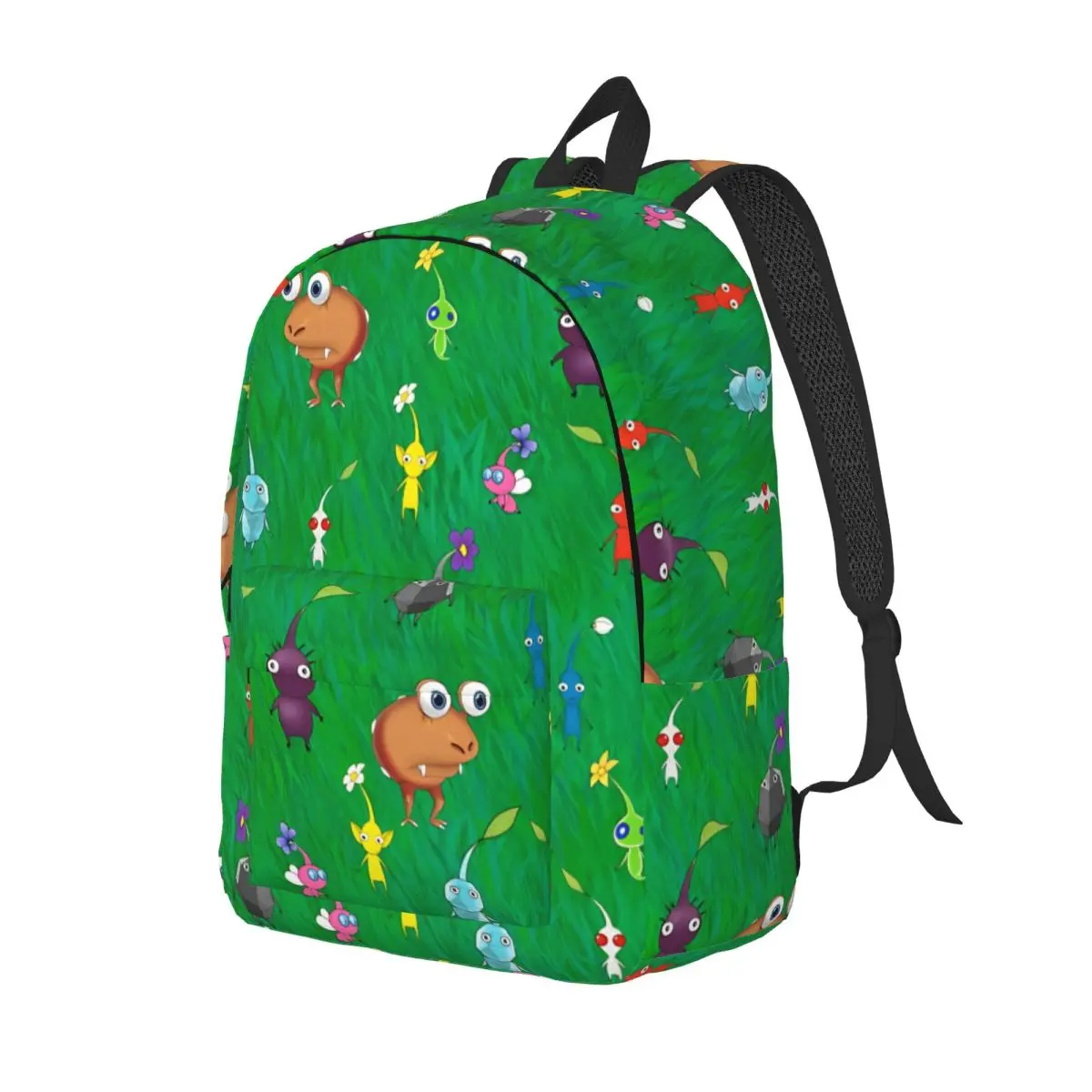 Pikmin Field for Men Women Student School Bookbag Video Game Cartoon Kids Canvas Daypack Elementary High College Gift