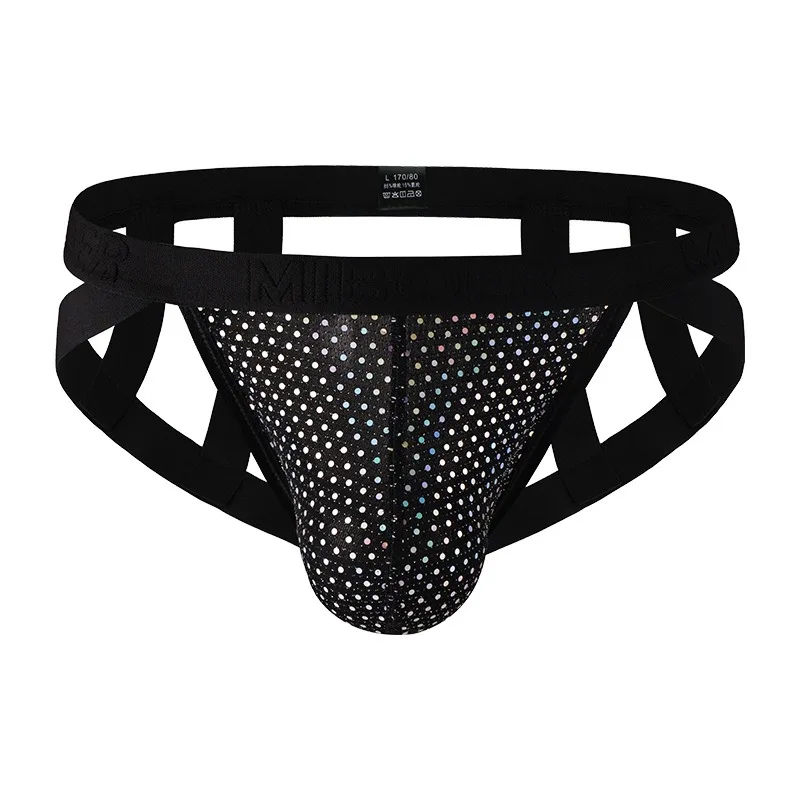 

Men's Briefs Double Thong Shiny Low Rise Thongs