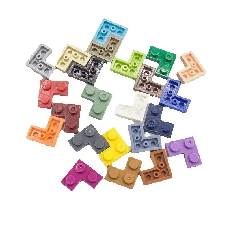 10 Stück 2420 2x2 Eckbaustein Moc Zubehör kompatibel mit Ziegel Kinderspielzeug Geschenkbox