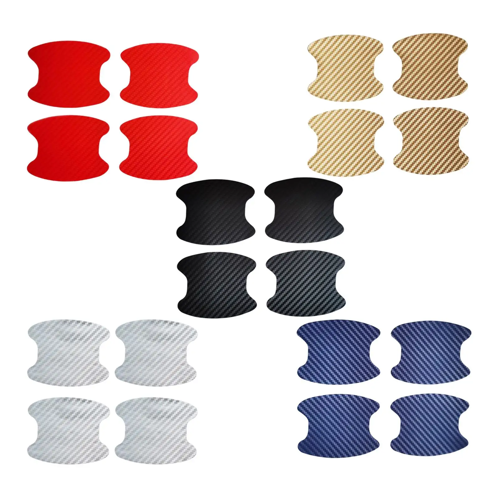 Película protetora do punho do Anti-risco, proteção do guidão, preto, bloco 2-4, 4x