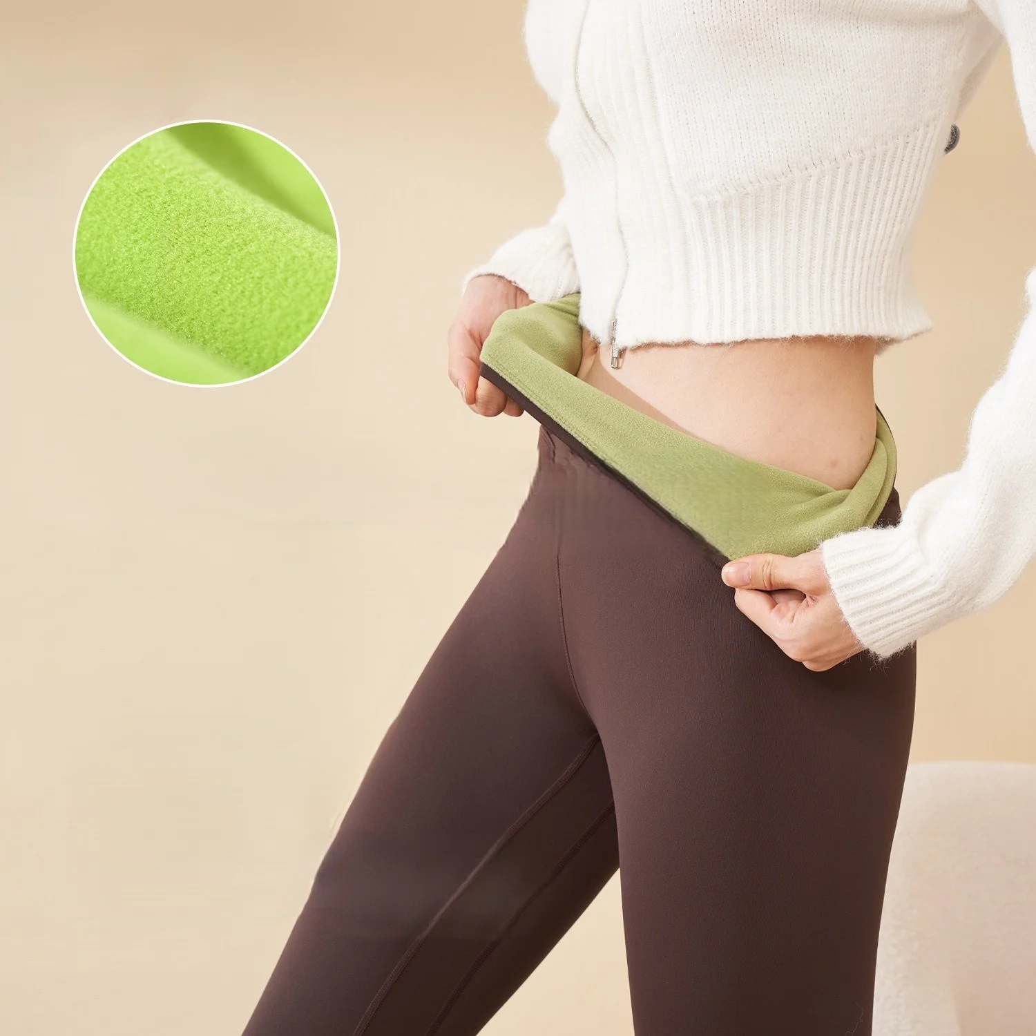 Yogahose, schnell trocknend, für Damen, lang, Bergsteigen, Mallas, verdickte Hose, solide Damen im Freien, klassischer Druck, Tier-Leoparden-Atmosphäre