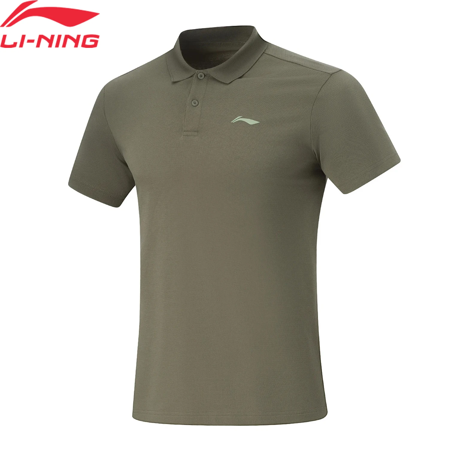 Li-Ning Men Fitness Style Polo T-shirt Breathable 72%Cotton 28%Polyester Regular Fit LiNing Comfort Sports Tee Tops APLU117