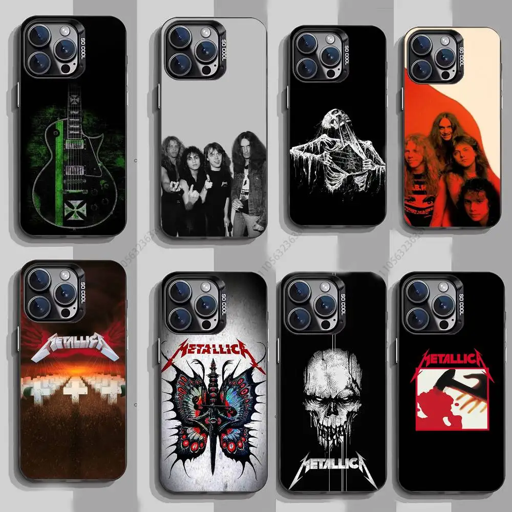 

Logo Music M-Metallica Album Phone Case for iPhone 15 16 Pro Max Air SE 11 13 Pro 14 Plus 12 11Pro 15Pro Max 16e Cover