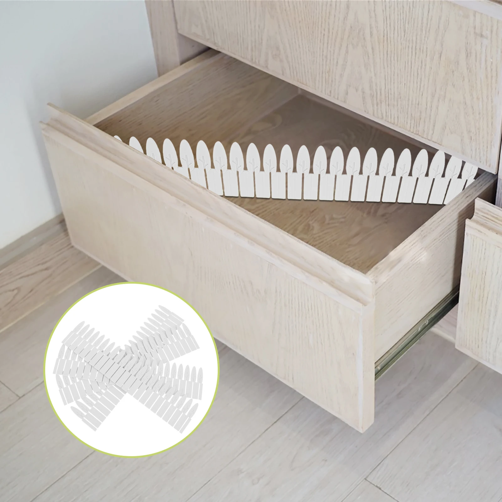 

4Pcs Adjustable Drawer Dividers Plastic Kitchen Office Flexible Multi-Purpose Partition Board Organizer Separator