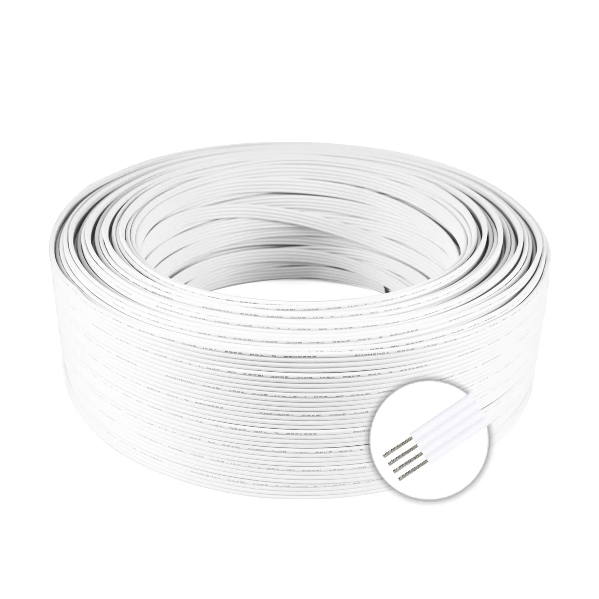 4 Pin  LED Extension Cable 18 20 22 AWG 5/10/20/30/50/100m Flexible Electrical Wire For 5050 3528 RGB LED Strip Light