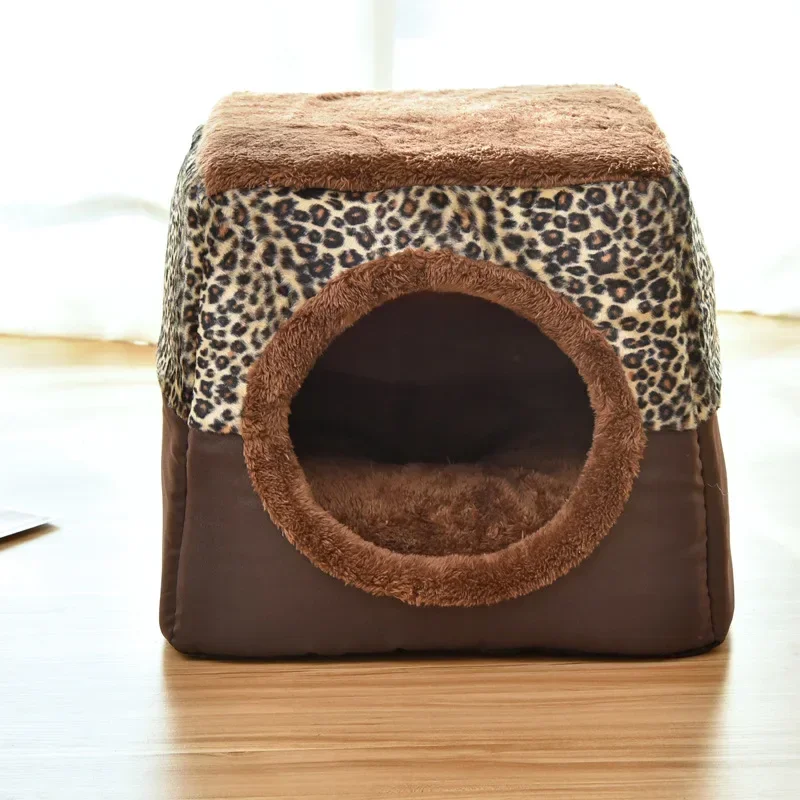 New 2024 Closed Winter Dog House Bed Soft and Comfortable Pet Mat Small Dogs and Cats Warm Cave Igloo Pet Bed