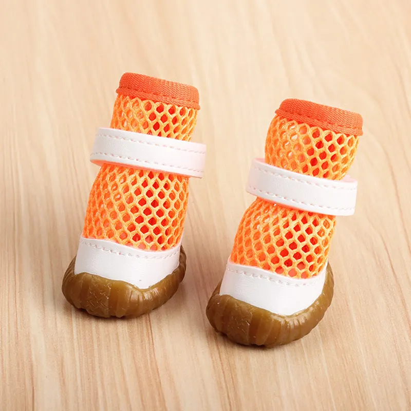 2Pc/Set Pet Dog Rain Shoes Anti Slip Waterproof PVC Breathable Mesh Boots for Outdoor Footwear Socks Booties Pet Dog Cat Shoes