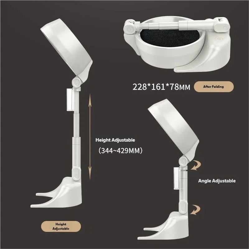 

Foldable Desktop Cooker Hood Household 8w 3 Speed Strong Suction Low Noise Tabletop Range Hood Portable Kitchen Exhaust Fan