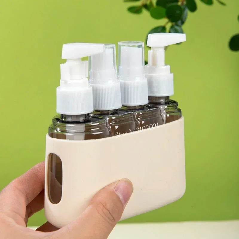 2/3/4pcs In One Multiple Colors Portable Soft Touch Cream Travel Dispenser Bottles Set for Lotion, Cleanser, Shampoo 15sets