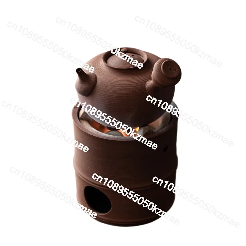 Suitable for charcoal stove tea stove hand-pulled three-course pot Japanese side handle pot filter teapot