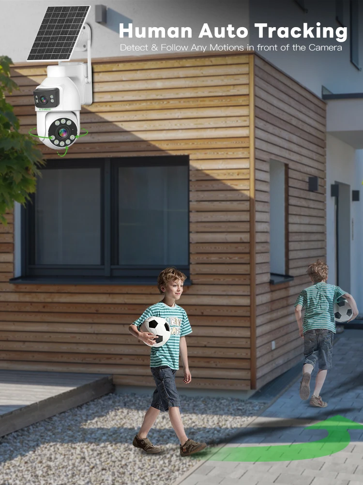 قبة السرعة الشمسية C GC 4G AOV، زووم بصري 6X، صوت ثنائي الاتجاه، كشف الإنسان، بطاقة TF، مقاومة للماء، G4-P4X6D-M2R