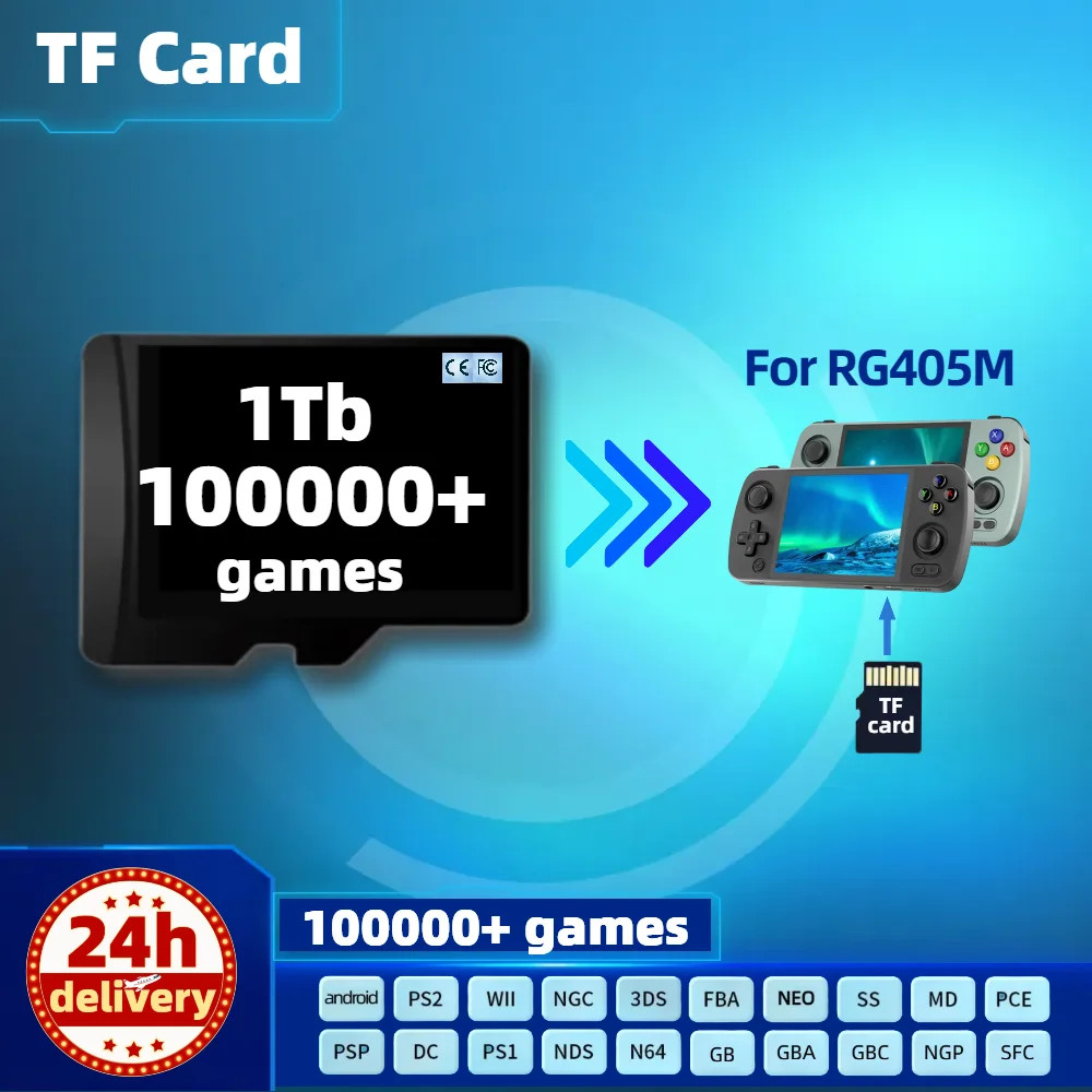 

TF Card For Anbernic RG405M Memory 1T 512G All Emulator Pre-installed Retro Games PS2 PSP portable Console Handheld 256G 100000+