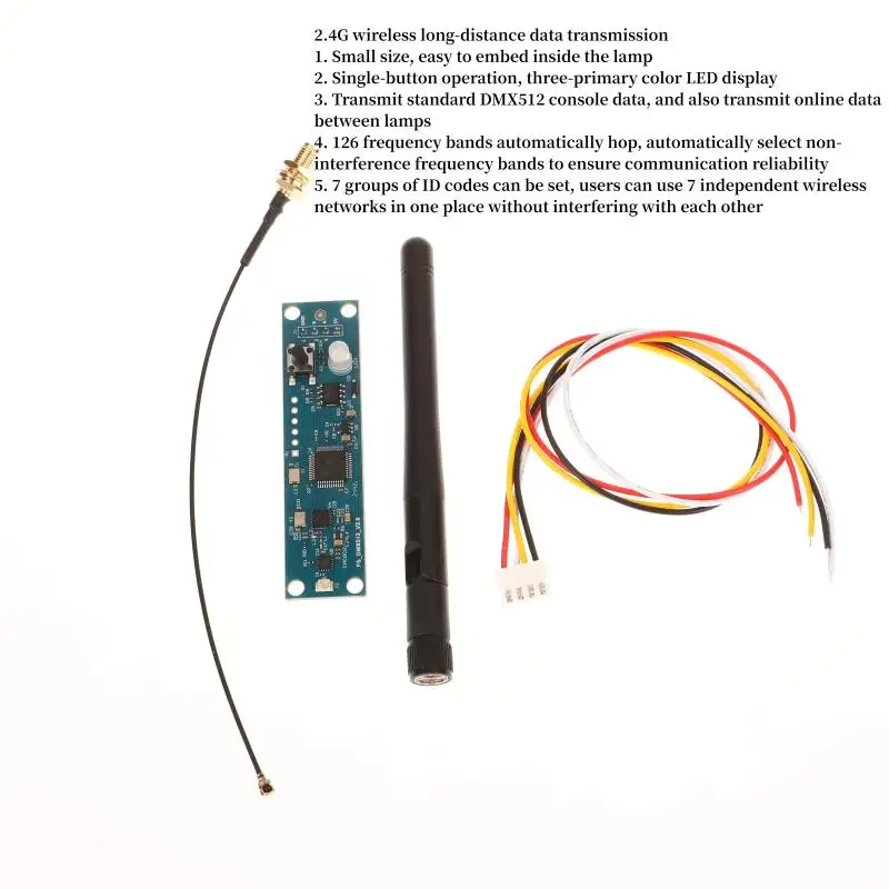 

Wireless Dmx 512 Controller PCB Module Light Control Professional Stage Lighting Effect 2 In 1 Receiver Transmitter