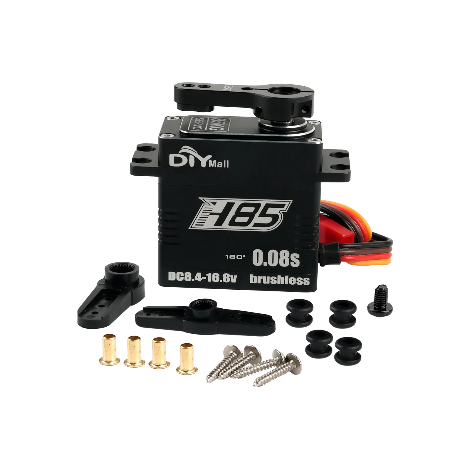 Servo digital de alta velocidad de 85 kg 0,08 segundos/60 °   Engranaje de acero de motor sin escobillas impermeable de metal completo de 16,8 V para coche de escalada RC