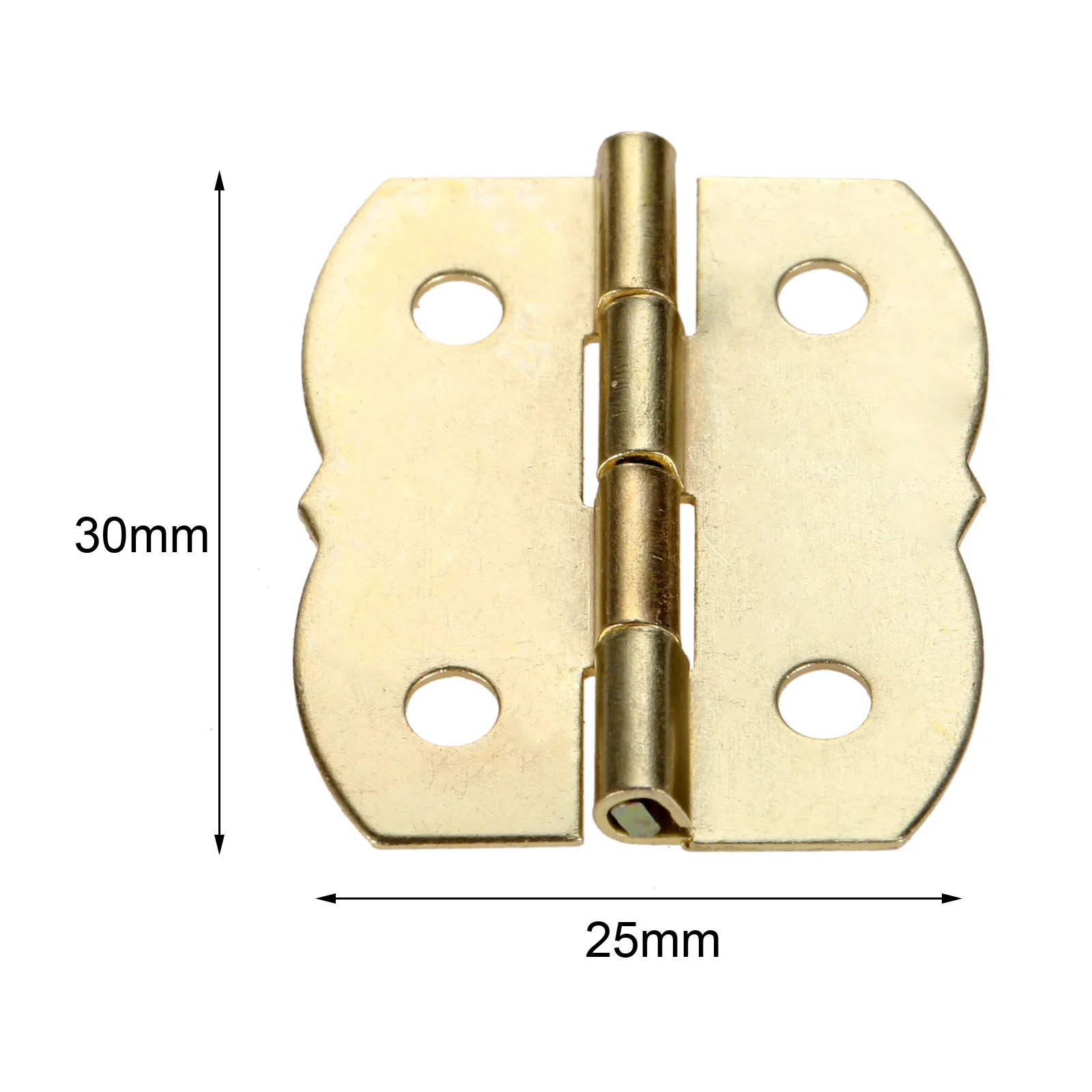 10PCS Zinc Alloy Antique Bronze Decorative Hinges With Screw Perfect For Cabinet Wardrobe Vintage Jewelry Chest Suitcase 30*25mm