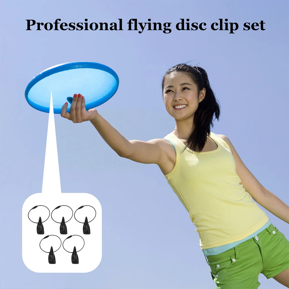 5 stuks plastic vliegende schijfclips zware gesp ontwerp outdoor schijfhouder handige drager voor sport en reizen