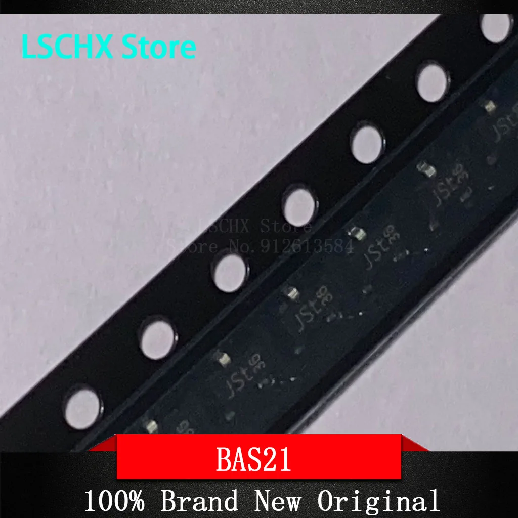 Diodo do interruptor, 50pcs, bas20, bas21, bas29, sot-23