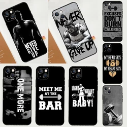 Bodybuilding Gym Fitness Phone Case For iPhone 11 12 13 14 15 16 Pro Max Mini XS Max X XR Plus Cover Coque