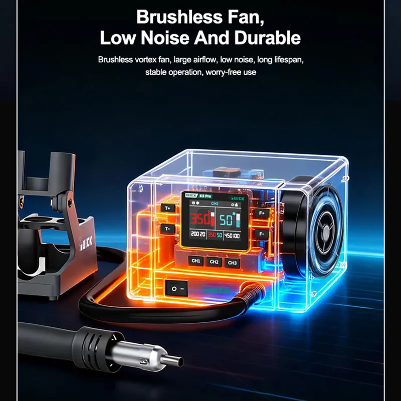 QUICK K8 Pro Intelligent Hot Air Rework Station 1000w High Power Precise Temperature Control and Stability Repair Tools view 4