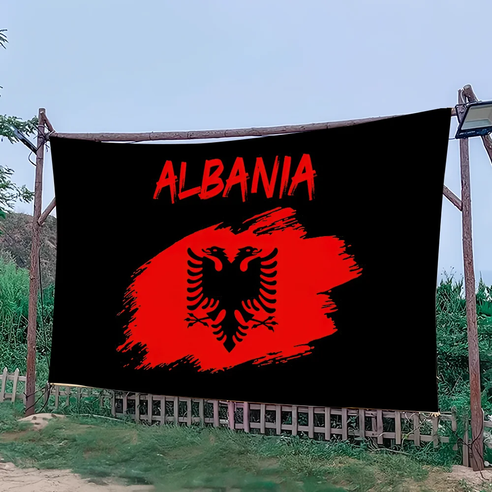 Bandera de Albania para Picnic, fiesta, arte, decoración del hogar, pancarta para acampar al aire libre