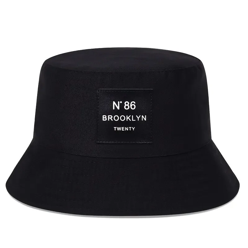 Unisex N86 Leather Label Personality Bucket Hats Fishermen Caps Outdoor Casual Cap Sunscreen Hat