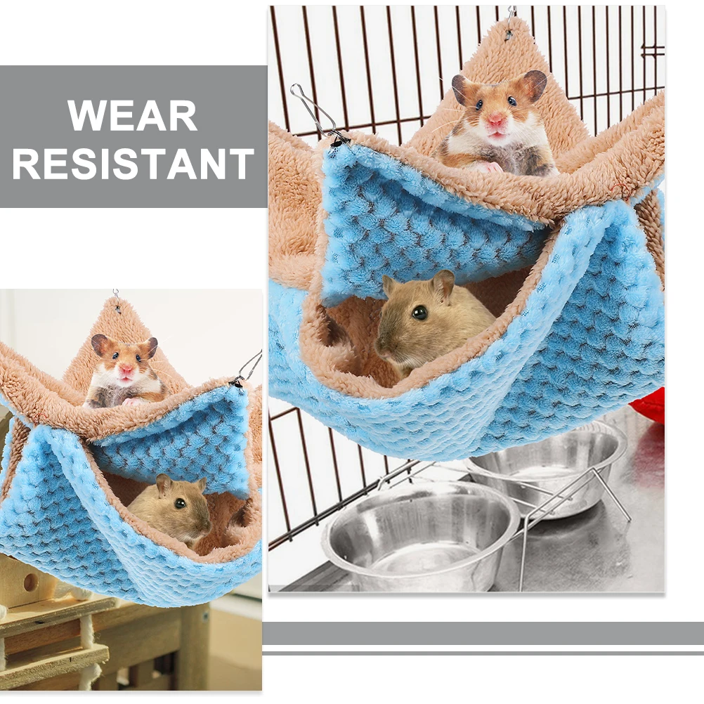 

Warm Winter Cotton Nest Grey Hamster Cozy Bed Breathable Wear Resistant Guinea Pig Hammock Hanging Cage Accessories