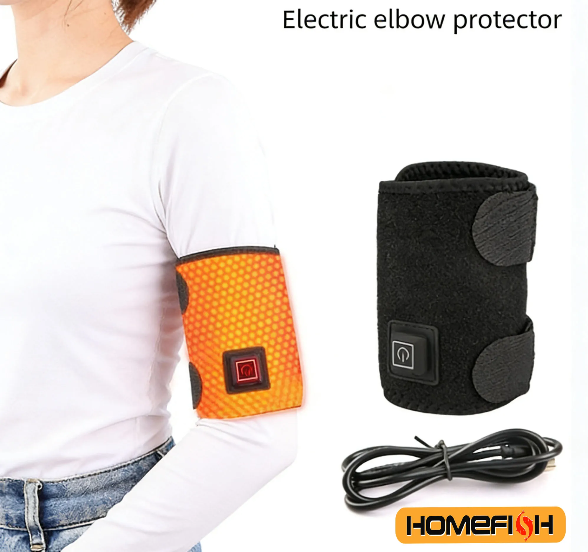 3-Temperature Control, Universal Elbow & Shoulder Warm Wrap 1PC Electric Heated Massage Knee Support