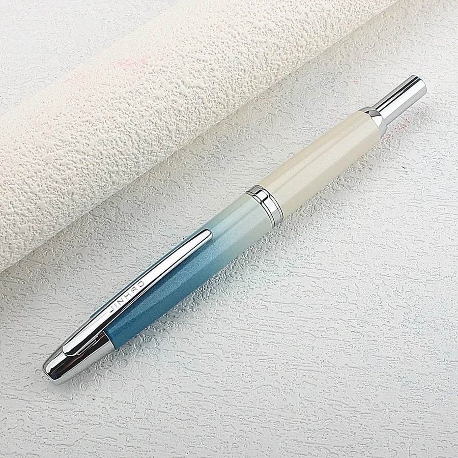 Jinhao 10 caneta tinteiro retrátil ef/f, ponta de metal com clipe, conversor de caneta de tinta para escrita, material escolar, papelaria pk a1 a2