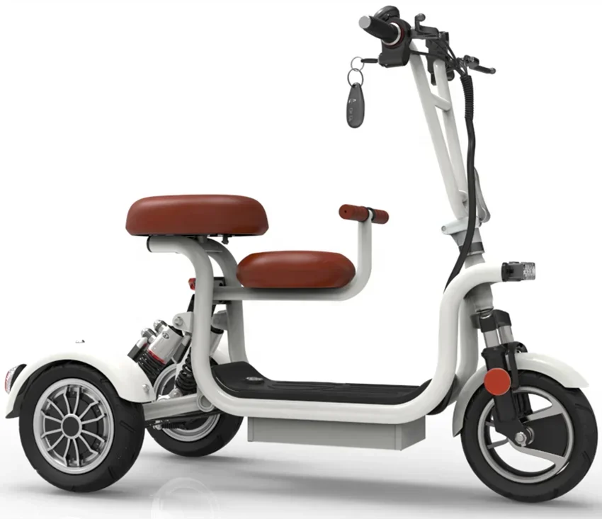 EBike Electric Scooter Three Wheels Electric Bicycle 400W 48V Power Cheaper Foldable Electric Tricycle customcustom