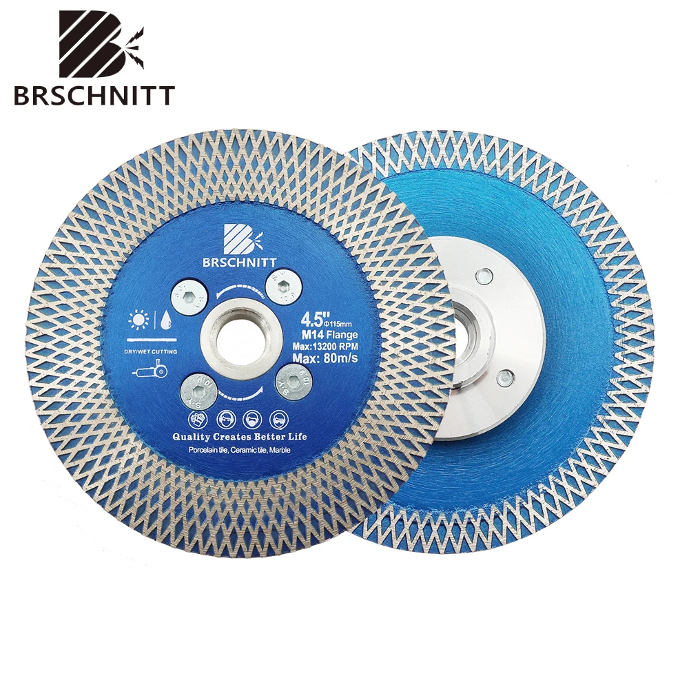 BRSCHNITT-Diamond Saw Blade X Mesh Cutting Disc Grinding Sanding Disc Ceramic Tile Porcelain M14 Thread 1Pc Diamond Cutting Disc