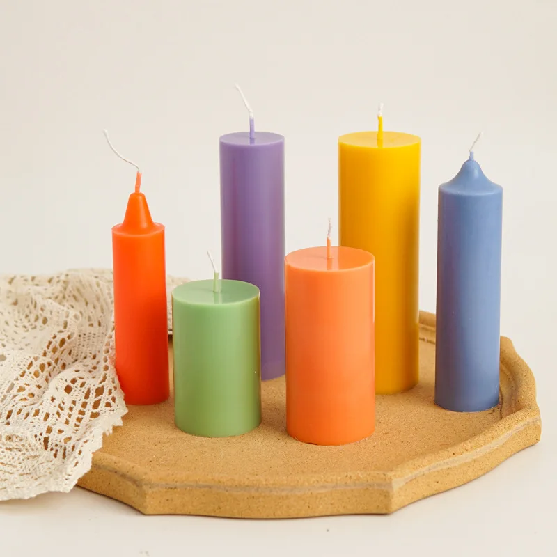 Plastic Cylindrical Candle Mold Flat Top Cylinder Candle Making Mold Acrylic Plastic Mould Candle Making Supplies