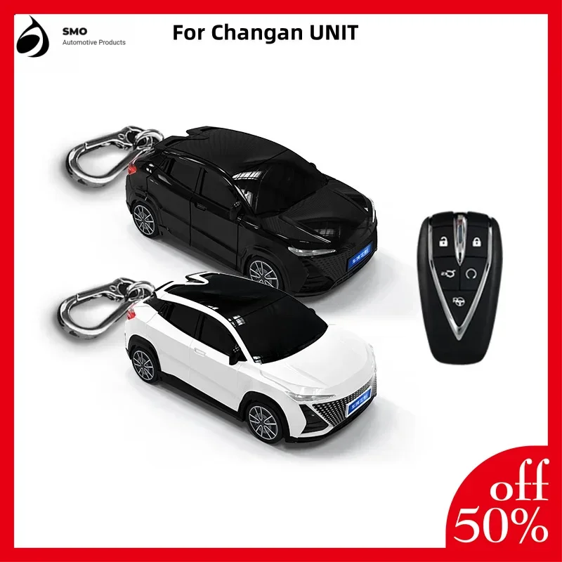 

For Chang'an UNIT Key Cover With Light Car Keyfob Car Model Key Protection Cover Auto Supplies Creative Personalized Gifts