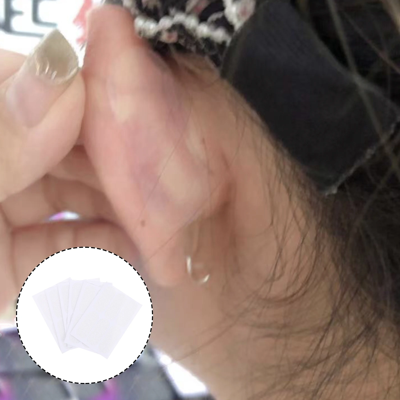 Adesivos de orelha de elfo à prova d'água, 6 peças, fita transparente, acessório de remendo conveniente, cosméticos, baixa alergia, respiração da pele
