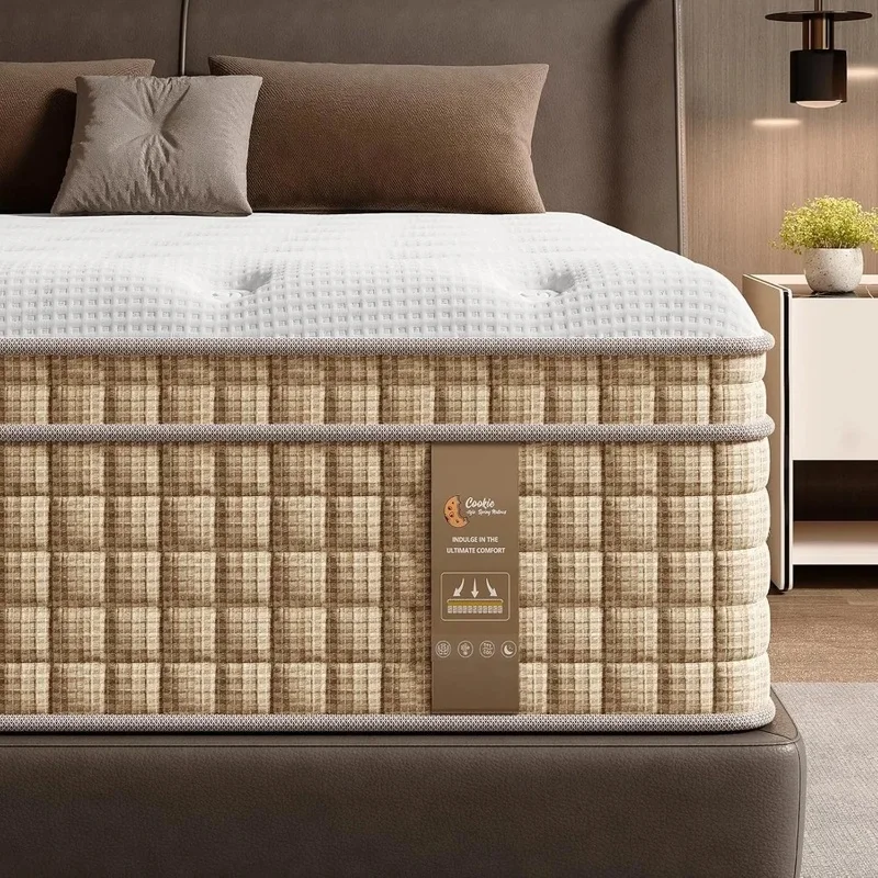 

12 Inch Mattress, 7-Zone Contouring Bed in a Box, Medium Firm Hybrid Hotel Collection Mattress