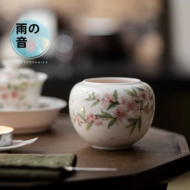 

Hand-Painted Cerc Tea Wastebasket Home Use Pots for Brewing Tea And Calliaphy Cleaning Simple And Fre Sle Jingdezhen
