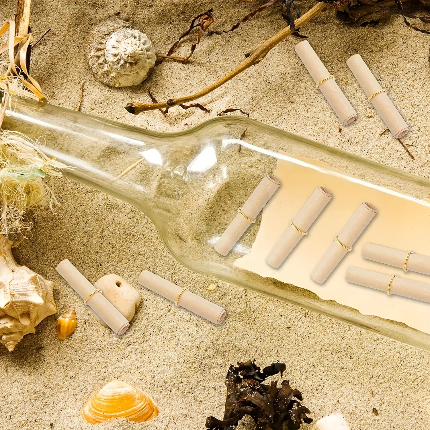 مخطوطات ورقية عتيقة - أوراق رسائل صغيرة محظوظة قابلة للكتابة، لفات ورق حرفية مصنوعة يدويًا، لحفلات الزفاف، وأعياد الميلاد، والحفلات