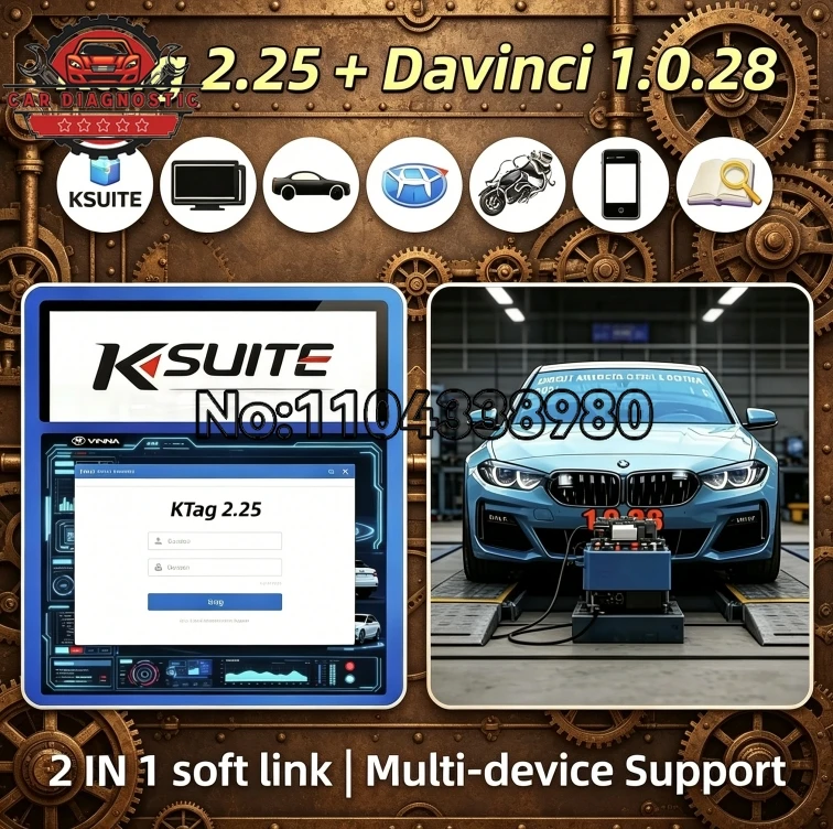 2026 Hot Ktag 2.25 & Ksuite 2.80 Software for KESS V2 & V5.017 – RSA Error Fix, Unlock Tool for Car Truck Bike Tractor