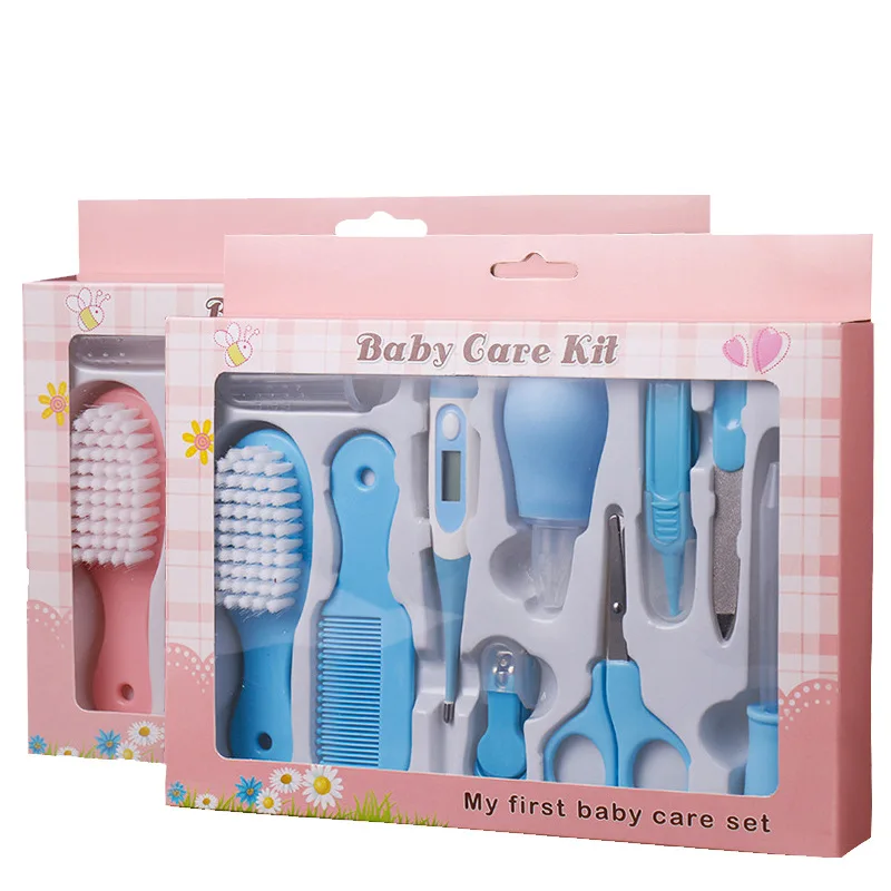 

10pcs Baby Health Care Set Portable Newborn Bebe Tool Kids Grooming Kit Safety Cutter Nail Care Se Healthcare Kits