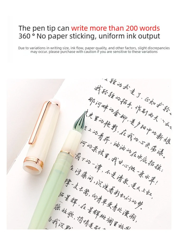 JINHAO 82 Fountain Pen Rose Gold Clip Macaron Color With Glass Pen Tip Set Calligraphy Pen Stationery School Office Supplies