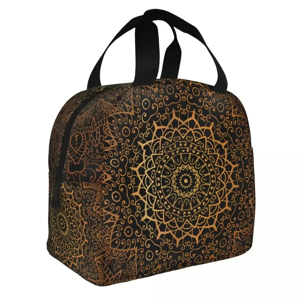 Bohemian Mandala Lunch Bags Portable Insulated Oxford Cooler Boho Indian Thermal Cold Food Picnic Work Lunch Box for Women Girl