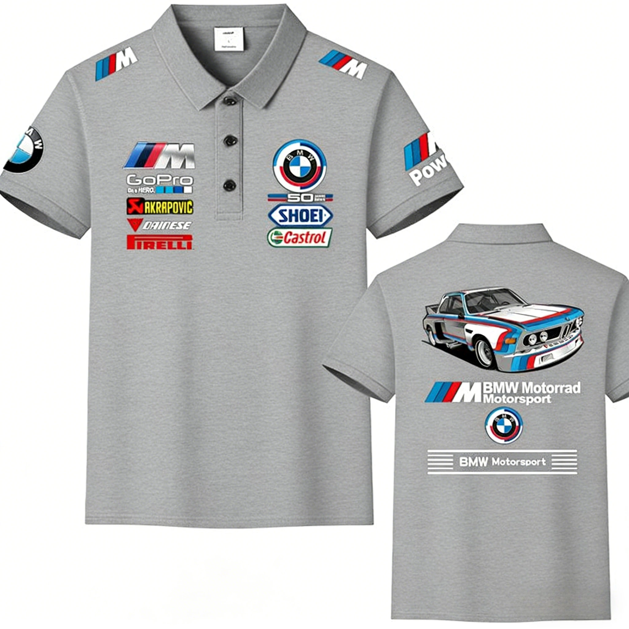 Polo respirant de style Y2K pour homme en coton